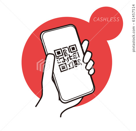 Smartphone QR code illustration 61457514
