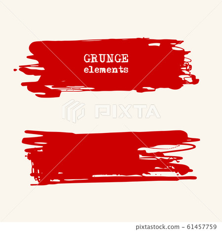 Abstract grunge brush element set on white Abstract grunge brush element set on white 61457759