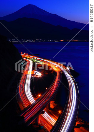 Night view of Mt. Fuji seen from Satsuki Pass Night view of Mt. Fuji seen from Satsuki Pass 61458087