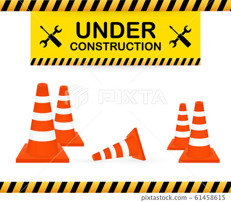 Under construction sign. Vector stock illustration 61458615