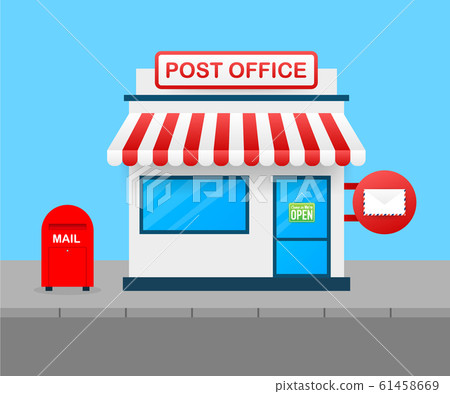 Building of post office. Vector stock Building of post office. Vector stock 61458669
