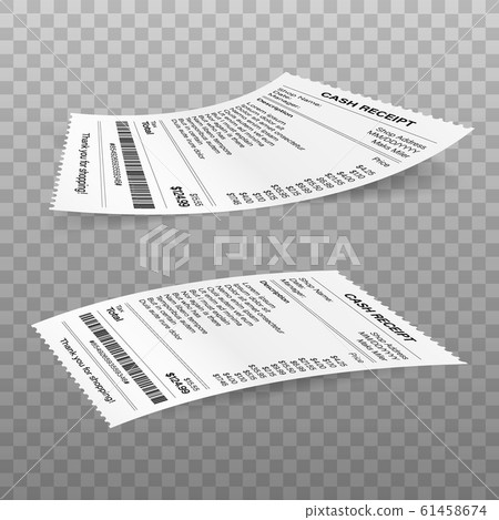 Receipts vector illustration of realistic payment 61458674