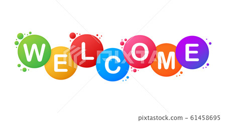 The Word Welcome Vector Banner With The Text Stock Illustration 61458695 PIXTA