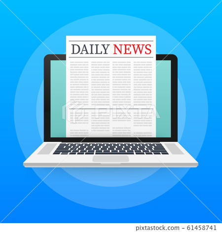 Vector mock up of a blank daily newspaper. Fully 61458741