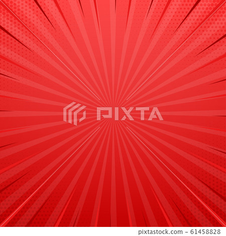 Red side hatch with halftone effect. Vintage pop 61458828