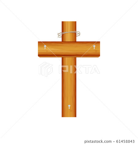 Cross wood vector design on white background,Happy Cross wood vector design on white background,Happy 61458843