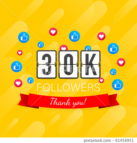 Vector thanks design template for network friends 61458951