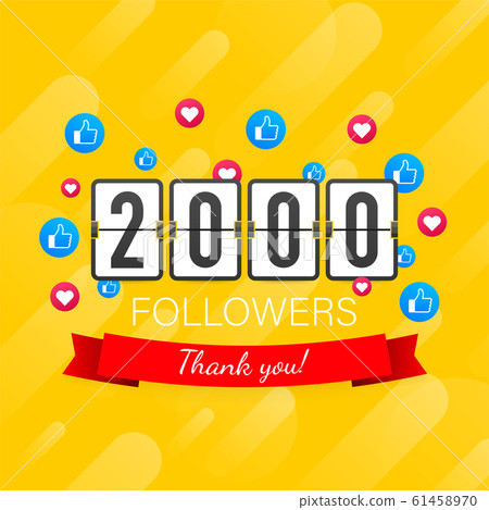 Thank you 2000 followers numbers. Congratulating 61458970