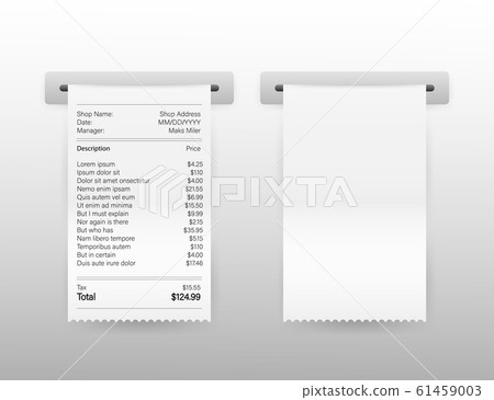 Vector Realistic 3d Paper Printed ATM Transaction Vector Realistic 3d Paper Printed ATM Transaction 61459003