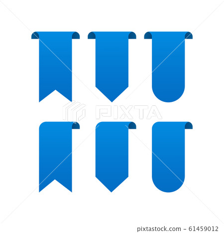 Blue ribbons banners. Set of ribbons. Vector Blue ribbons banners. Set of ribbons. Vector 61459012