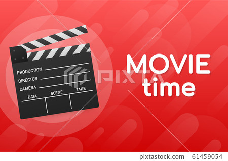 Lovely movie time concept layout with film 61459054