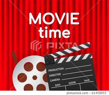 Lovely movie time concept layout with film 61459055