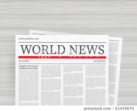 Fully editable whole newspaper in clipping mask. Fully editable whole newspaper in clipping mask. 61459079