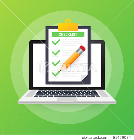 Clipboard with checklist icon. Clipboard with Clipboard with checklist icon. Clipboard with 61459084