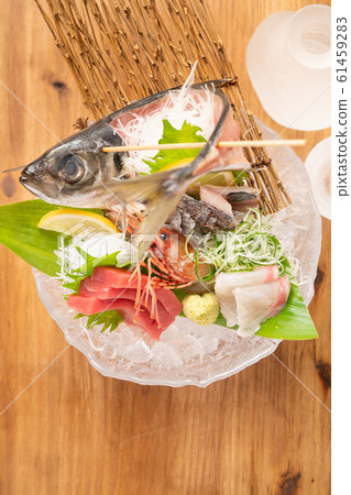Sashimi platter and sake Sashimi platter and sake 61459283