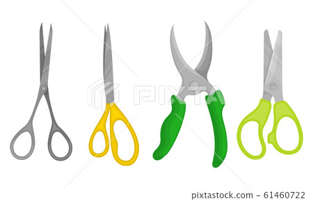 Pairs of Scissors Isolated on White Background Vector Set Pairs of Scissors Isolated on White Background Vector Set 61460722