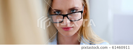 Angry yelling boss point arm to exit dismissing sad worker Angry yelling boss point arm to exit dismissing sad worker 61460911