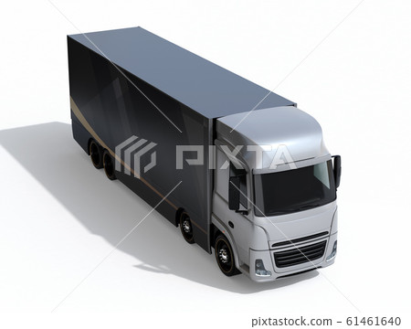 Image of large electric truck on white background Image of large electric truck on white background 61461640