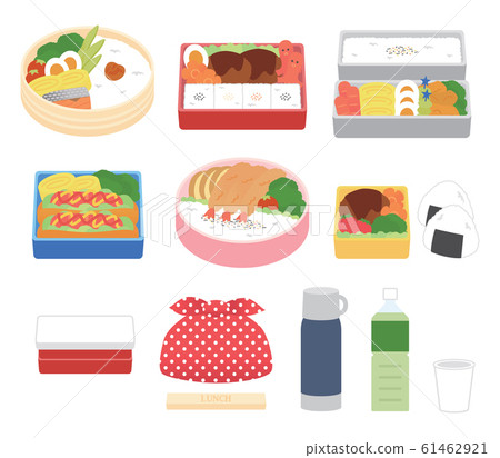 Lunch box side dish illustration set 61462921