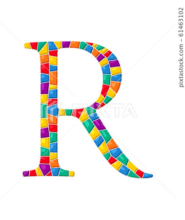 Letter R vector mosaic 61463102