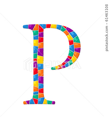 Letter P vector mosaic Letter P vector mosaic 61463108