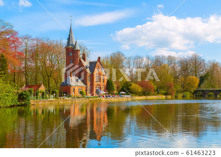 Minnewater lake, Bruges, Belgium 61463223
