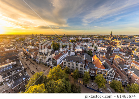Skyline of historic Groningen city 61463674