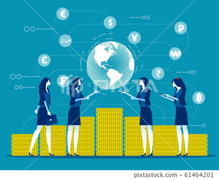 Global financial. Concept business finance vector 61464201
