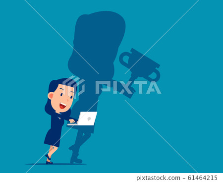Diligent work makes success. Achievement business 61464215