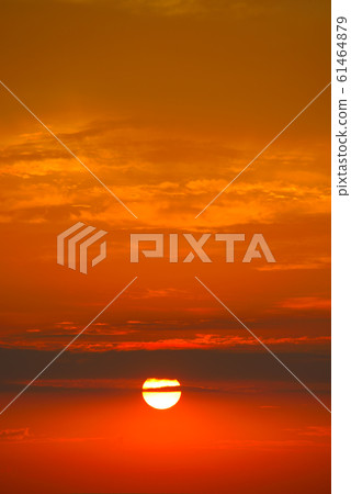 Bright red sunset Bright red sunset 61464879