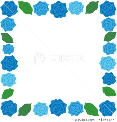 Blue rose frame square - Stock Illustration [61465527] - PIXTA