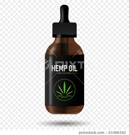 Bottle with hemp oil 61466382