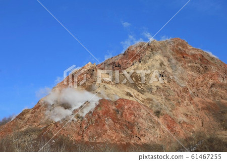 Close up of Showa Shinzan lava dome 61467255