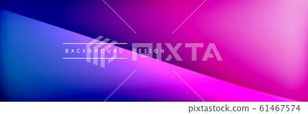 Flowing waves with 3d shadow effects and fluid gradients. Dynamic trendy abstract background. Vector Illustration 61467574