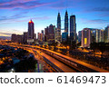Kuala Lumpur city skyscraper and highway street 61469473