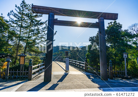 [三重縣]伊勢神宮奈久宇治橋 61471272