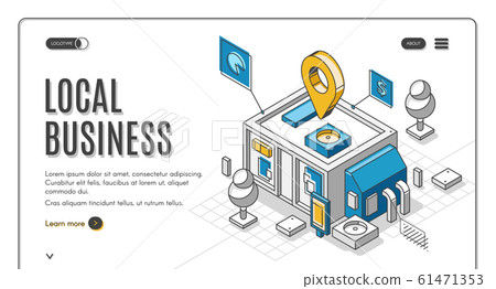 Local business isometric landing page, start up 61471353