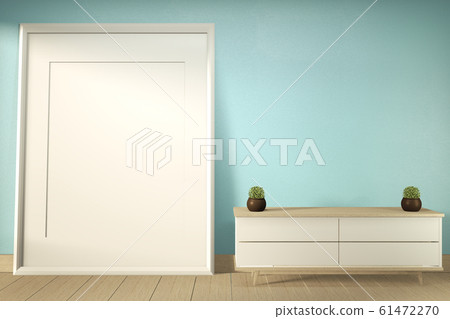 Tv shelf in mint room modern tropical style - Tv shelf in mint room modern tropical style - 61472270