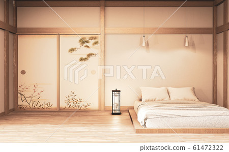 Luxury modern zen style bedroom mock up, Designing 61472322