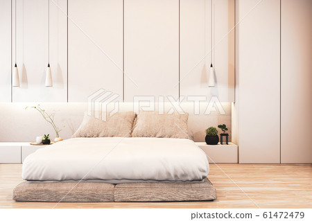 Bedroom interior design with wall deisgn 61472479