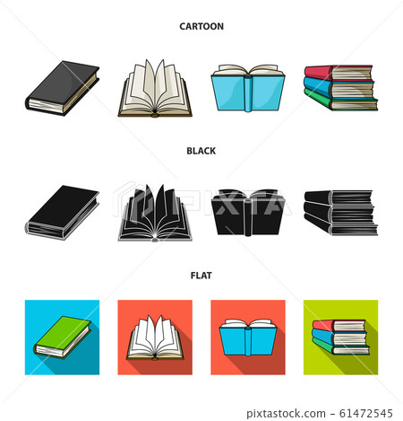 Vector illustration of library and textbook logo. Set of library and school stock symbol for web. 61472545