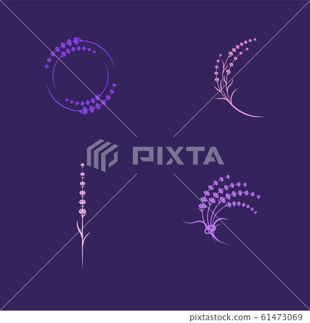Lavender flower Vector icon illustration Lavender flower Vector icon illustration 61473069