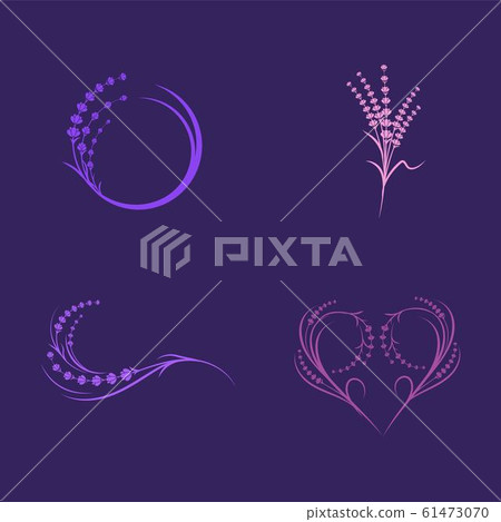 Lavender flower Vector icon illustration 61473070
