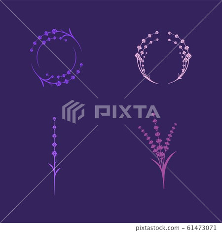 Lavender flower Vector icon illustration Lavender flower Vector icon illustration 61473071