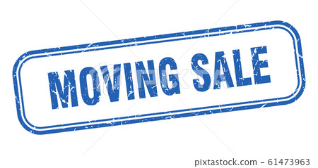 moving sale stamp. moving sale square grunge blue 61473963