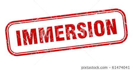 immersion stamp. immersion square grunge red sign immersion stamp. immersion square grunge red sign 61474041