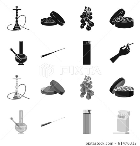 Isolated object of refuse and stop icon. Collection of refuse and habit stock vector illustration. Isolated object of refuse and stop icon. Collection of refuse and habit stock vector illustration. 61476312