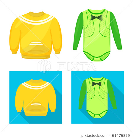 Vector design of fashion and garment logo. Collection of fashion and cotton stock symbol for web.