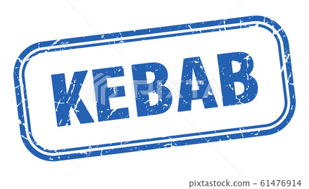 kebab stamp. kebab square grunge blue sign kebab stamp. kebab square grunge blue sign 61476914
