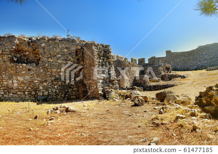 Wall's of medieval Chlemoutsi ("Clermont") castle 61477185